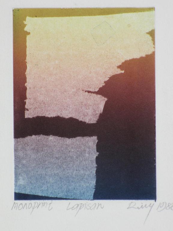 Ond.gesigneerd - Lapisan - Monoprint 1986 kopen? Bied vanaf 1!