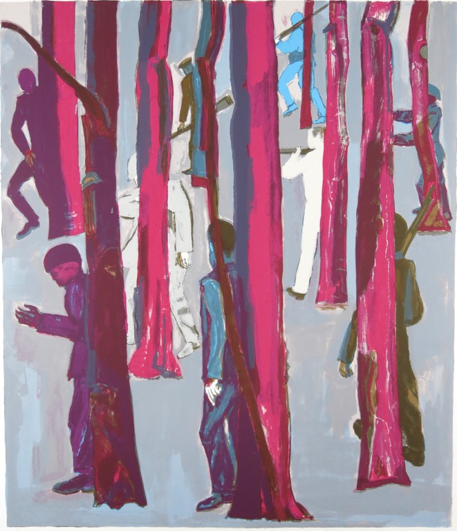 Hans Ebeling Koning: Litho, Bos R (groot) verkocht voor € 60!