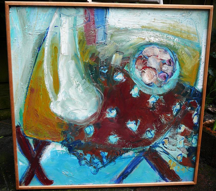 Ria Louist-Blenke: Geen titel -olieverf 1995- verkocht voor € 40!