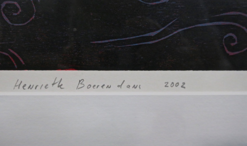 Henriette Boerendans: Houtsnede, 10 Juni - Ingelijst kopen? Bied vanaf 40!