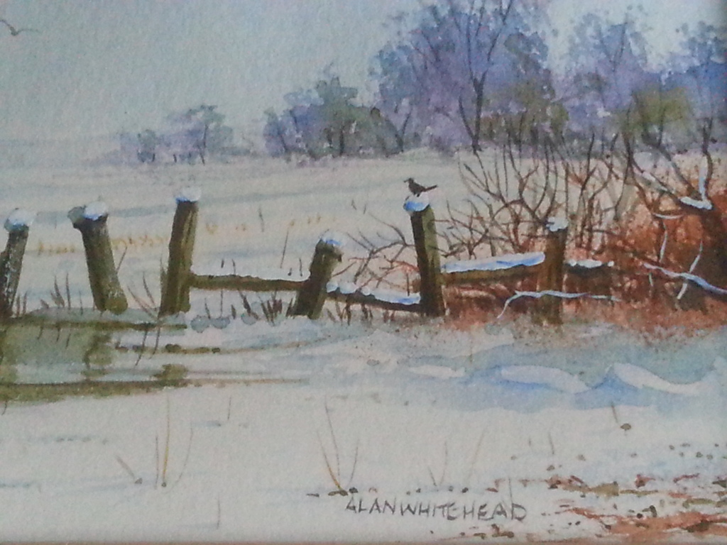 Aquarel. Alan Whitehead. (Winterlandschap) kopen? Bied vanaf 65!