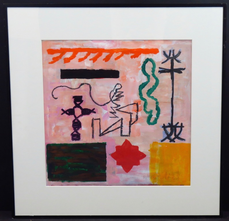 Marianne Haselhoff: Gemengde techniek, Zonder titel -Ingelijst kopen? Bied vanaf 1!