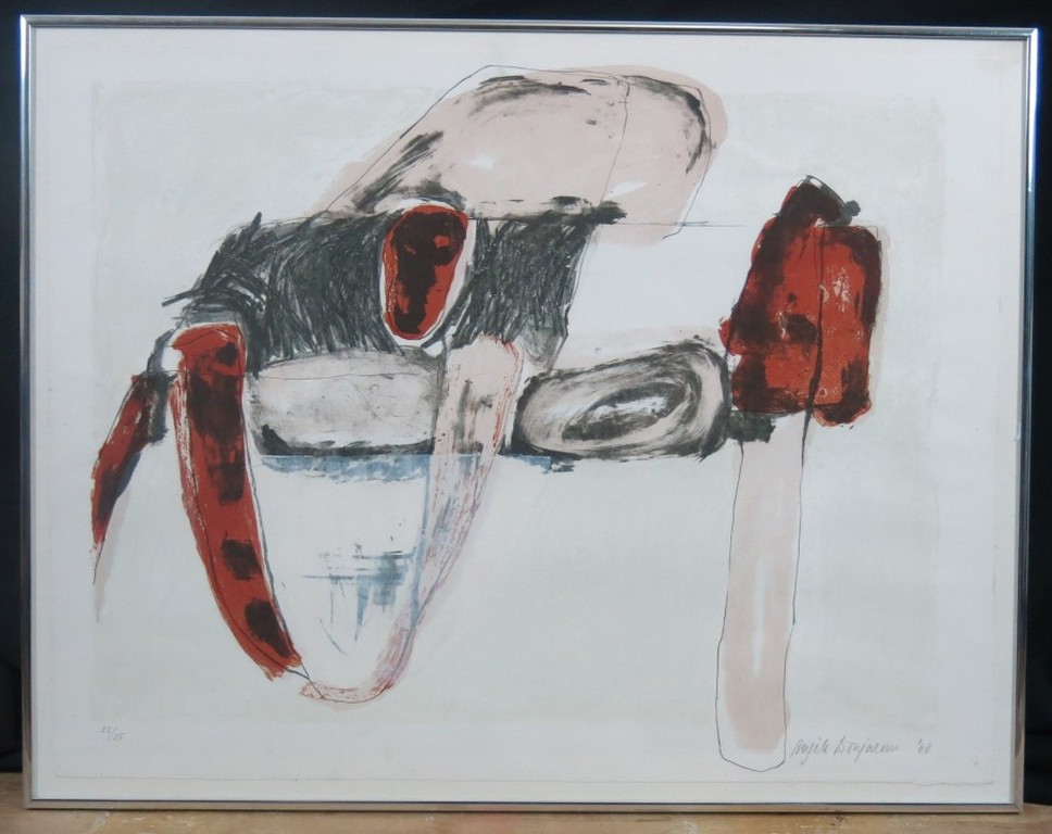 Angele Donjacour: Litho, Zonder titel - Ingelijst kopen? Bied vanaf 1!