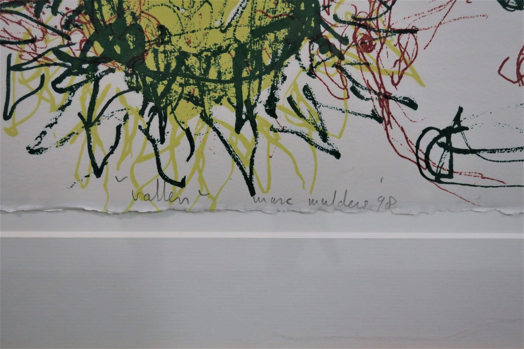 Marc Mulders: Zeefdruk en Collage, Vallen - Ingelijst kopen? Bied vanaf 150!
