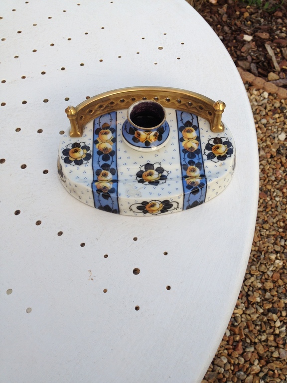 Limoges, Art Deco porseleinen inkpot en penhouder kopen? Bied vanaf 28!