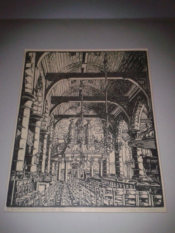 Houtsnede Oude Kerk Scheveningen kopen? Bied vanaf 1!