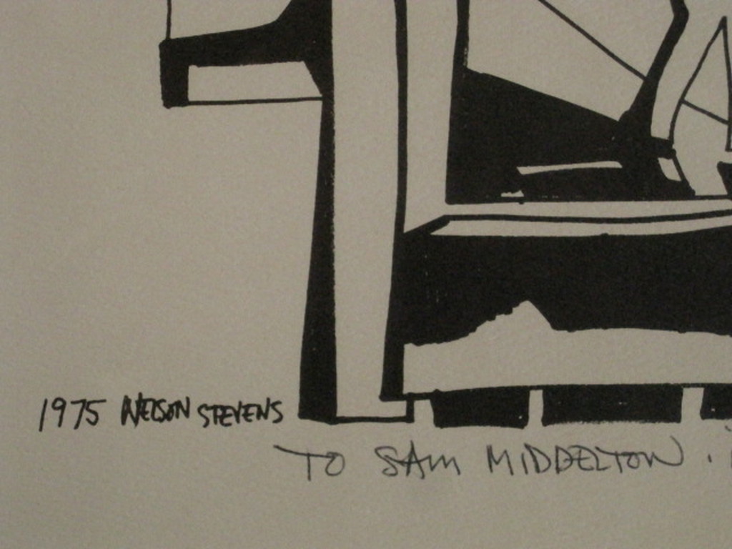 Nelson Stevens (1938-) Litho "Charlie Bird Parker" attributed to Sam Middleton kopen? Bied vanaf 1!