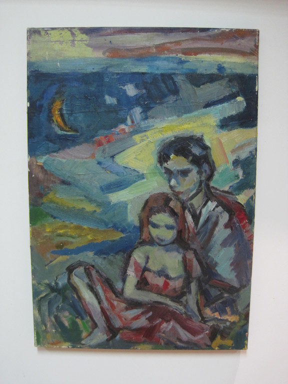 Daniel Bekking 1906-1973 expressionisme olieverf "verliefd stel"  kopen? Bied vanaf 75!