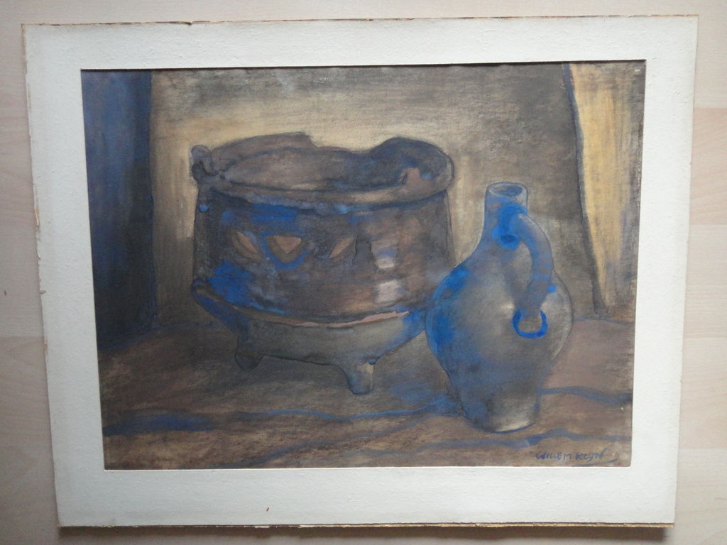Willem Klijn, pastel, 'oud comfoor' kopen? Bied vanaf 50!