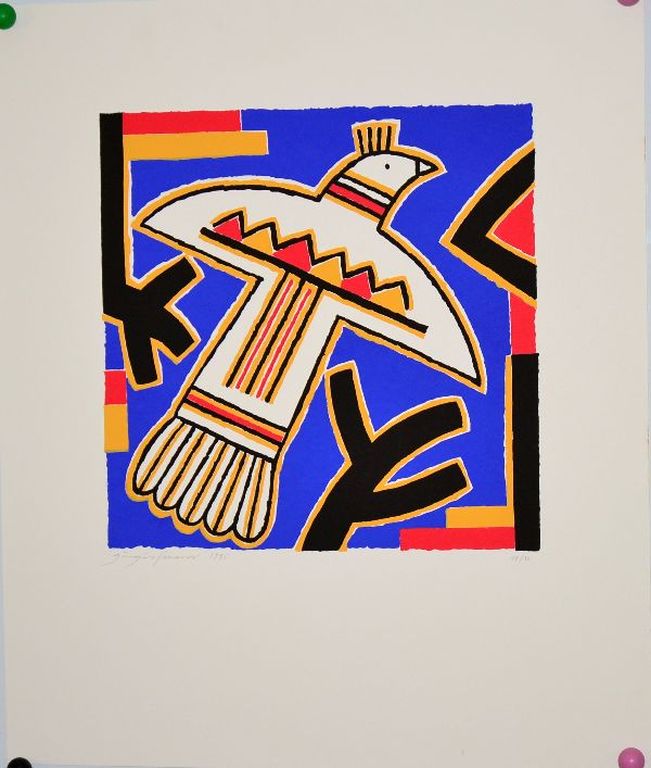 Kleurenlitho 'Fenix' 1995 van onbekende kunstenaar kopen? Bied vanaf 1!