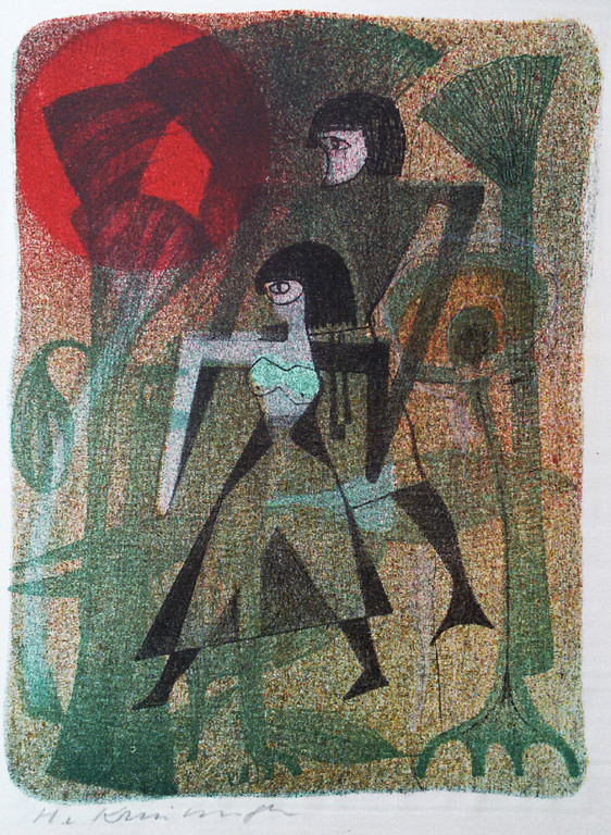 Harry van Kruiningen - Achnaton, acht kleurenlitho’s (op Japanse zijde!) kopen? Bied vanaf 325!