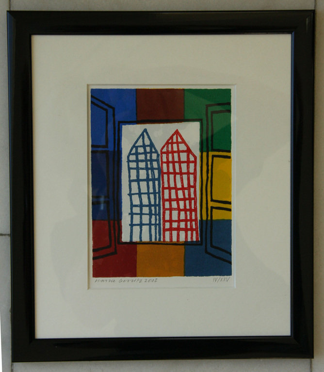 Harrie Gerritz, zeefdruk in lijst, zonder titel verkocht voor € 85!