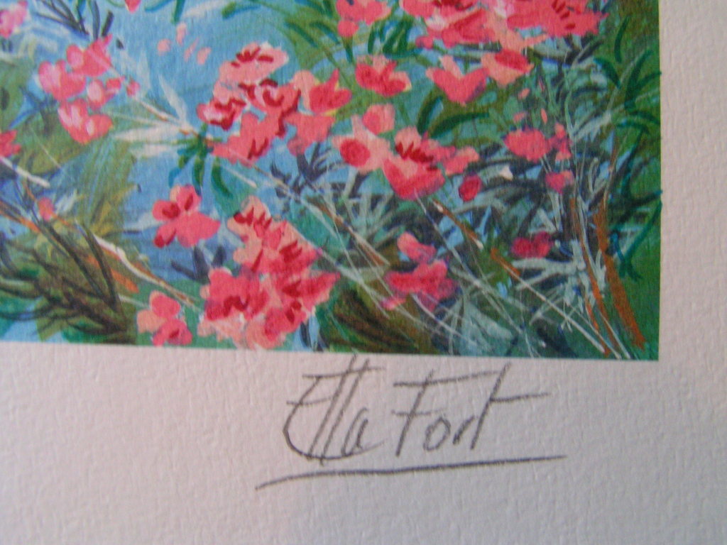 Ella Fort "De Zuid Franse kust met een haventje" - Litho 146/390 en gesineerd kopen? Bied vanaf 15!