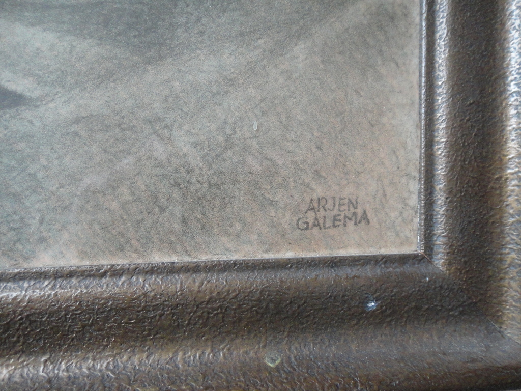 Arjen Galema, litho, portret van vrouw uit jaren '30. kopen? Bied vanaf 1!