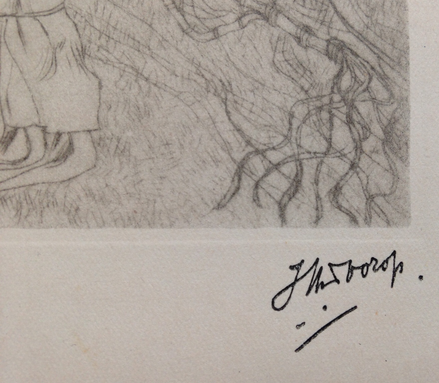 Jan Toorop, Originele collotype uit 1928, "Nettenboetsters" kopen? Bied vanaf 1!