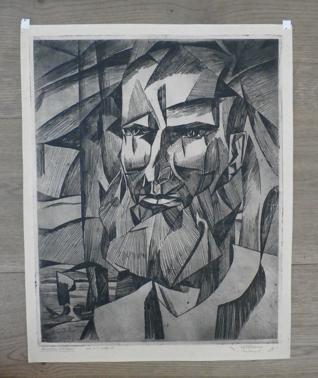 Herman Bieling - Houtsnede - Apostel Petrus - 1928 kopen? Bied vanaf 75!