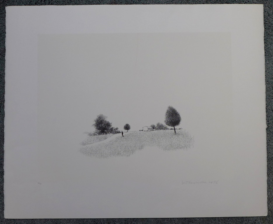 Metten Koornstra, litho uit 1976 figuur in landschap oplagenummer 48/90  kopen? Bied vanaf 50!