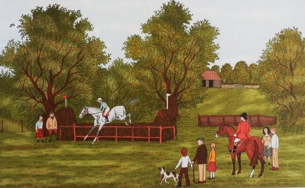 VINCENT HADDELSEY(1934-2010)  SHOW JUMPING COMPETITION  Litho  Handgesigneerd kopen? Bied vanaf 65!