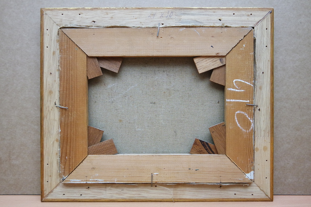 Theo Goedvriend (1879-1969) - olieverf op doek - bomen bij een bosvennetje kopen? Bied vanaf 140!