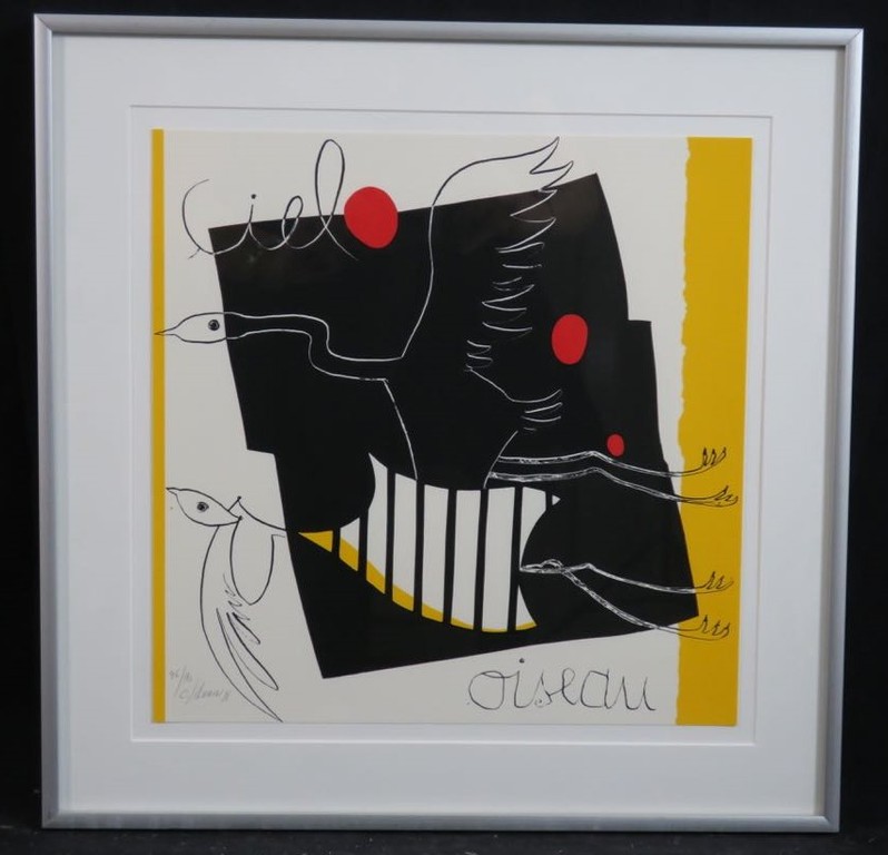 Christian Silvain: Zeefdruk, Oiseau - Ingelijst kopen? Bied vanaf 50!