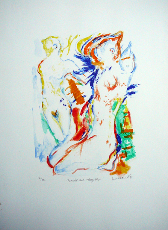 Paul de Lussanet: 'Naakt met vleugeltjes' -litho 1995- verkocht voor € 50!