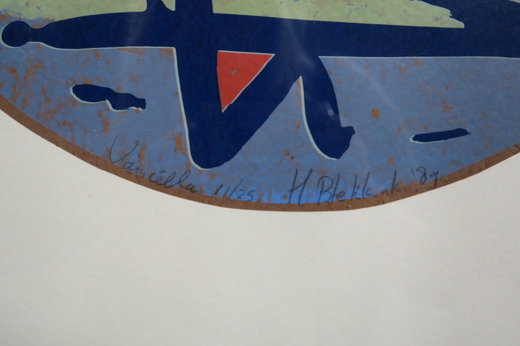 Hans Blekkink: Zeefdruk, Virus - Ingelijst kopen? Bied vanaf 1!