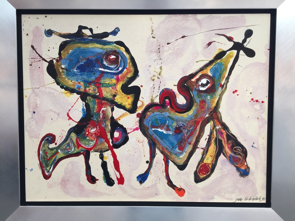 JAN TE WIERIK  Gemengde technieken op MDF verkocht voor € 1605!