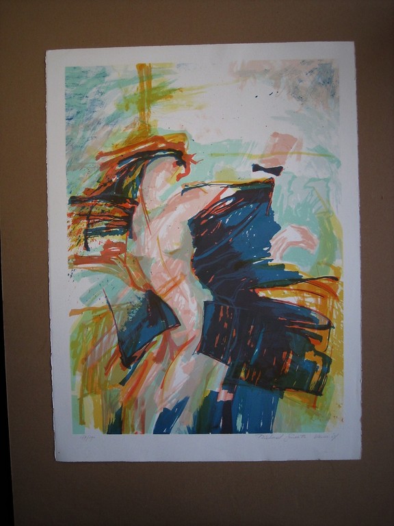 Groot 1987 abstract figuratief gesigneerde Litho "Venice" Richard Smeets (1955) kopen? Bied vanaf 1!