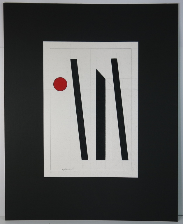 Wim Sinemus: Gouache, Zonder titel (Groot) verkocht voor € 500!