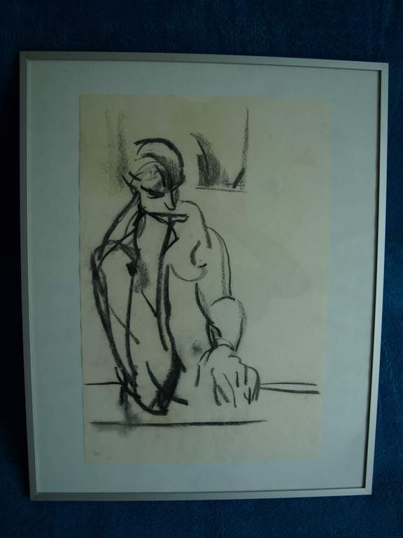 Tekening met houtskool - Ingelijst kopen? Bied vanaf 10!