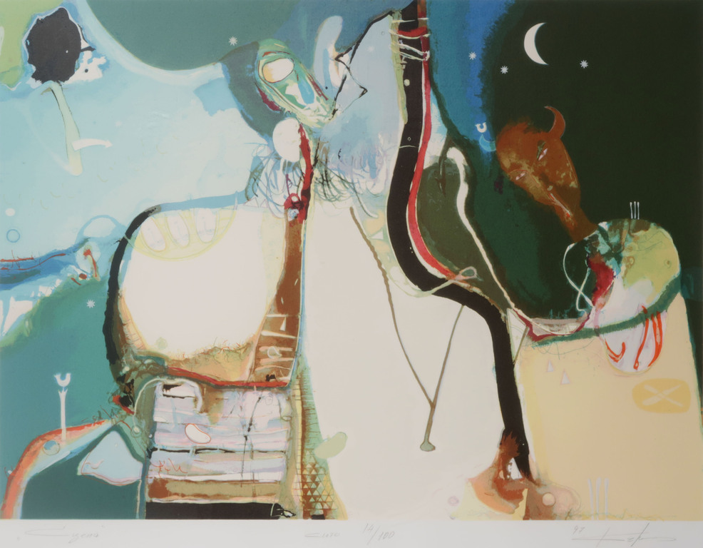 Kantcho Kanev: Zeefdruk, Zonder titel - Ingelijst kopen? Bied vanaf 70!