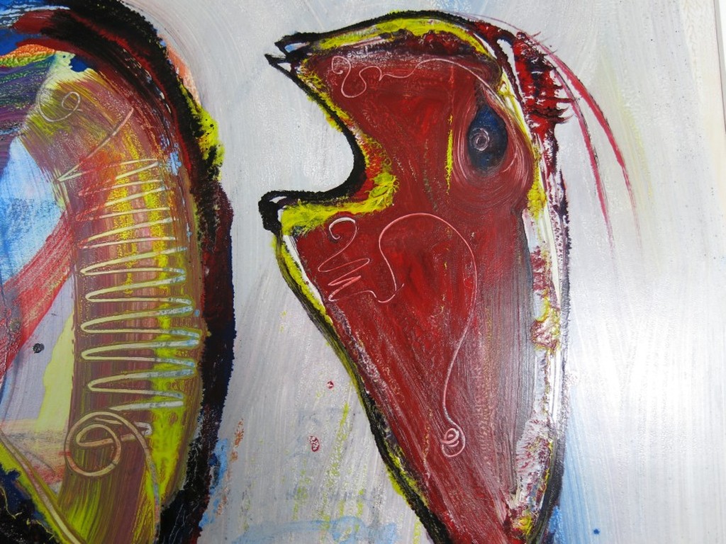 Jan te Wierik: Gemengde techniek op papier, Fantasiefiguren kopen? Bied vanaf 1000!