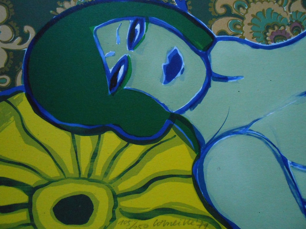 Corneille - Le Divan Blue - gesigneerde lithografie - oplage 250 ex. - 1981 kopen? Bied vanaf 1!