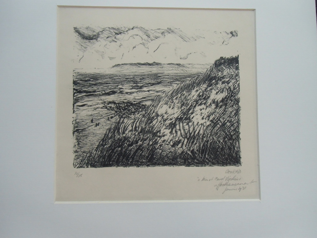 DUINLANDSCHAP / LITHO VAN CONRAD KICKERT verkocht voor € 40!