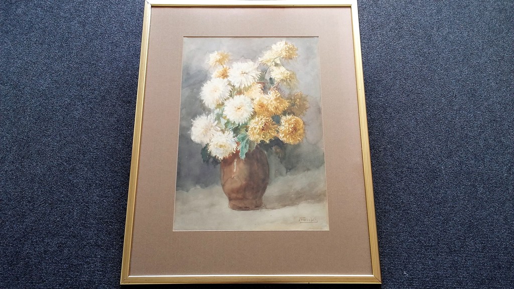 Anton Funke, Bloemstilleven - Gesigneerde Aquarel kopen? Bied vanaf 1!