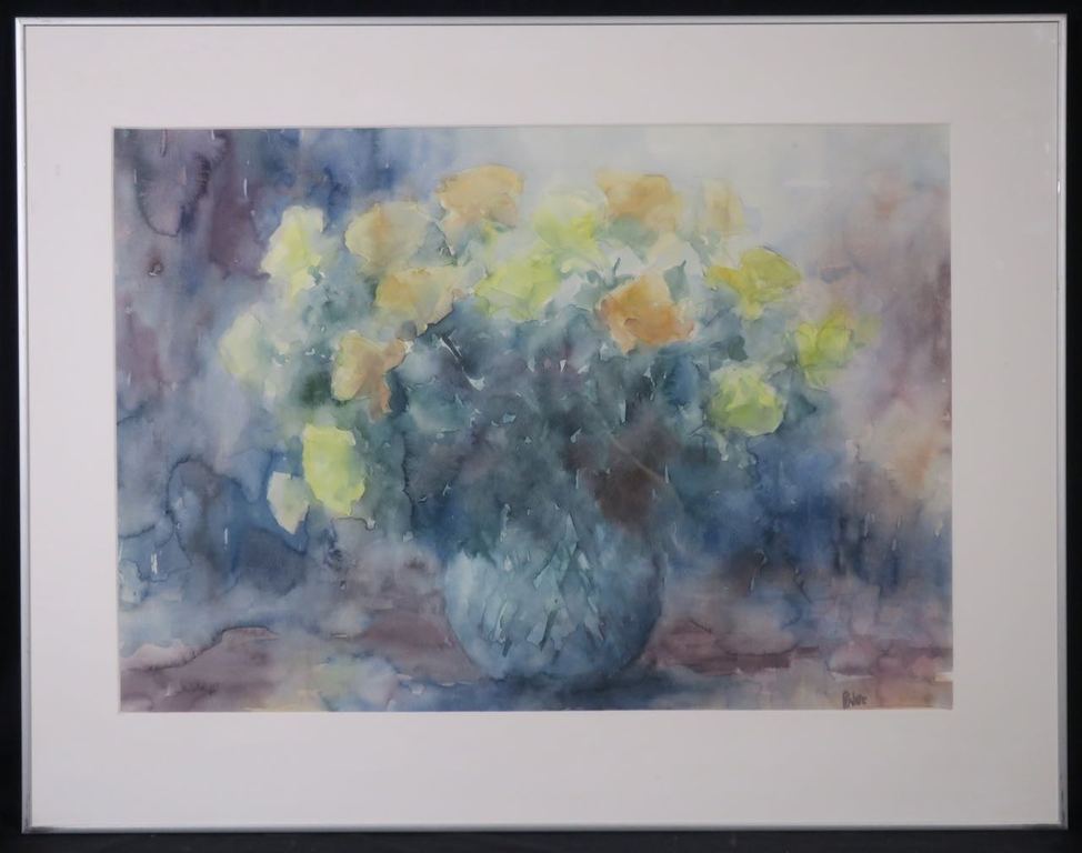 Anneke Witte: Aquarel, Bloemstilleven 14 - Ingelijst kopen? Bied vanaf 20!