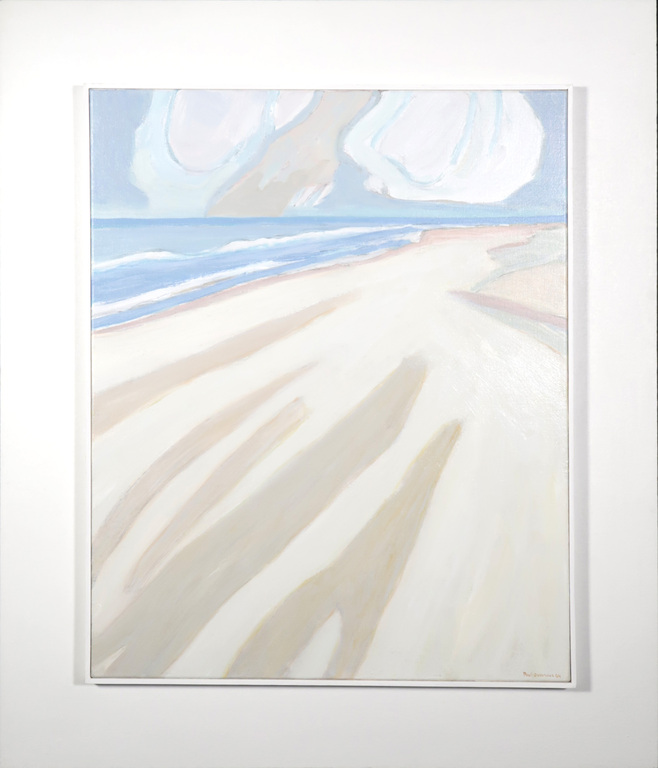 Paul Overhaus: Acryl op doek, Verwaaid strand - Ingelijst verkocht voor € 270!