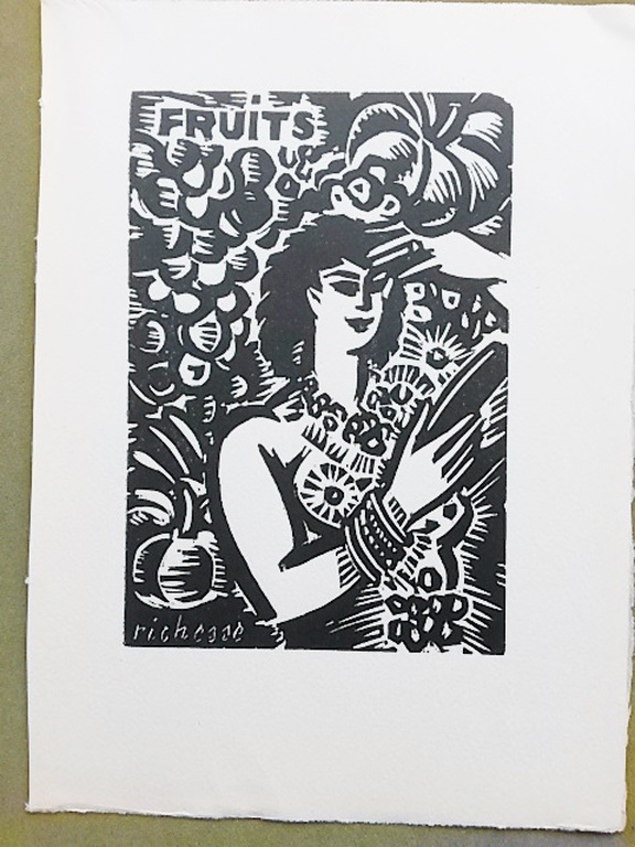 Frans Masereel, houtsnede: Fruits, Richesse 1950 kopen? Bied vanaf 40!