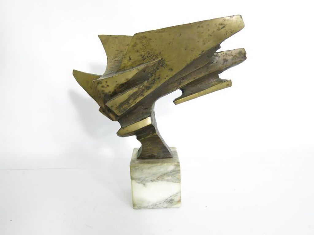 Rien Goené, abstract brons op marmeren sokkel kopen? Bied vanaf 175!