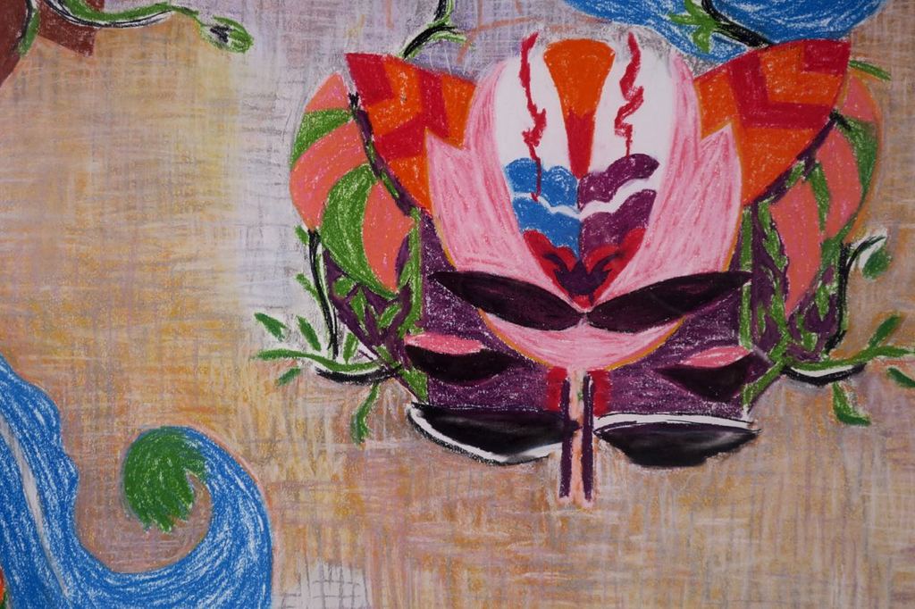 Roelien van Aalderen: Pasteltekening, Chinese tuin - Ingelijst (Groot) kopen? Bied vanaf 80!