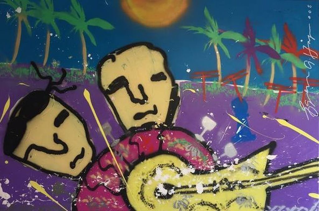 Greger Espen Hagen schilderij in Brood stijl 150 x 100 cm TOPWERK verkocht voor € 450!