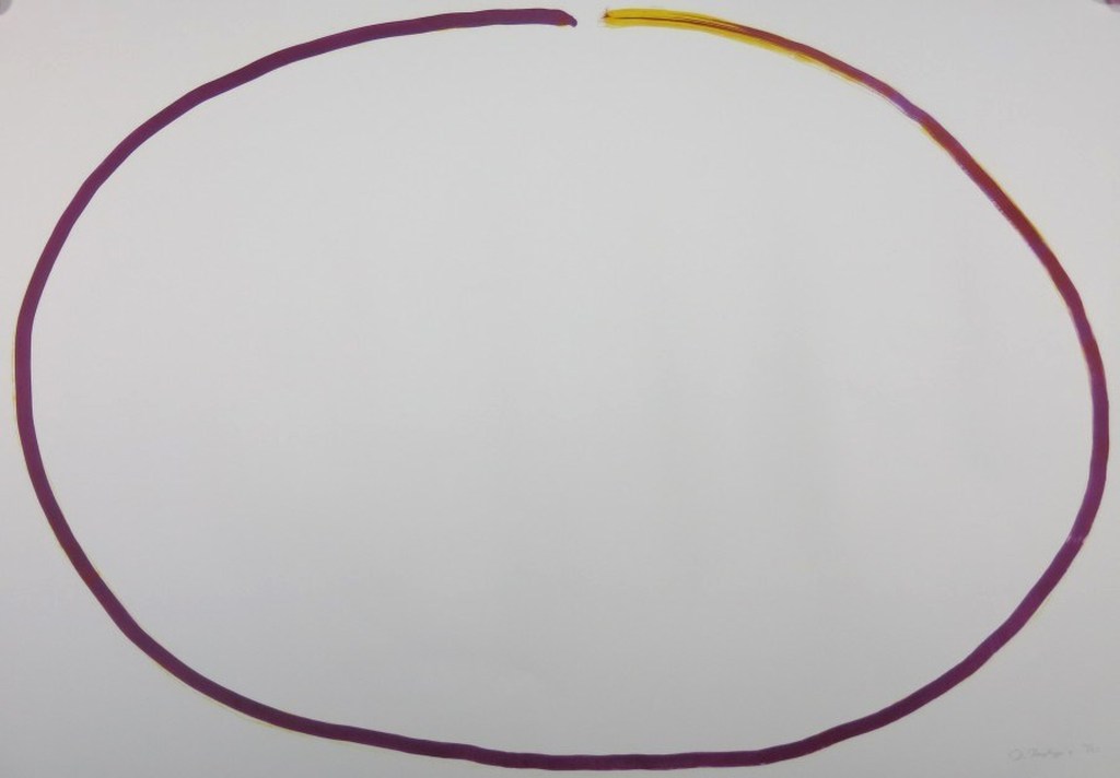 Rob van Koningsbruggen: Litho, Ovaal paars/geel (groot) kopen? Bied vanaf 1!