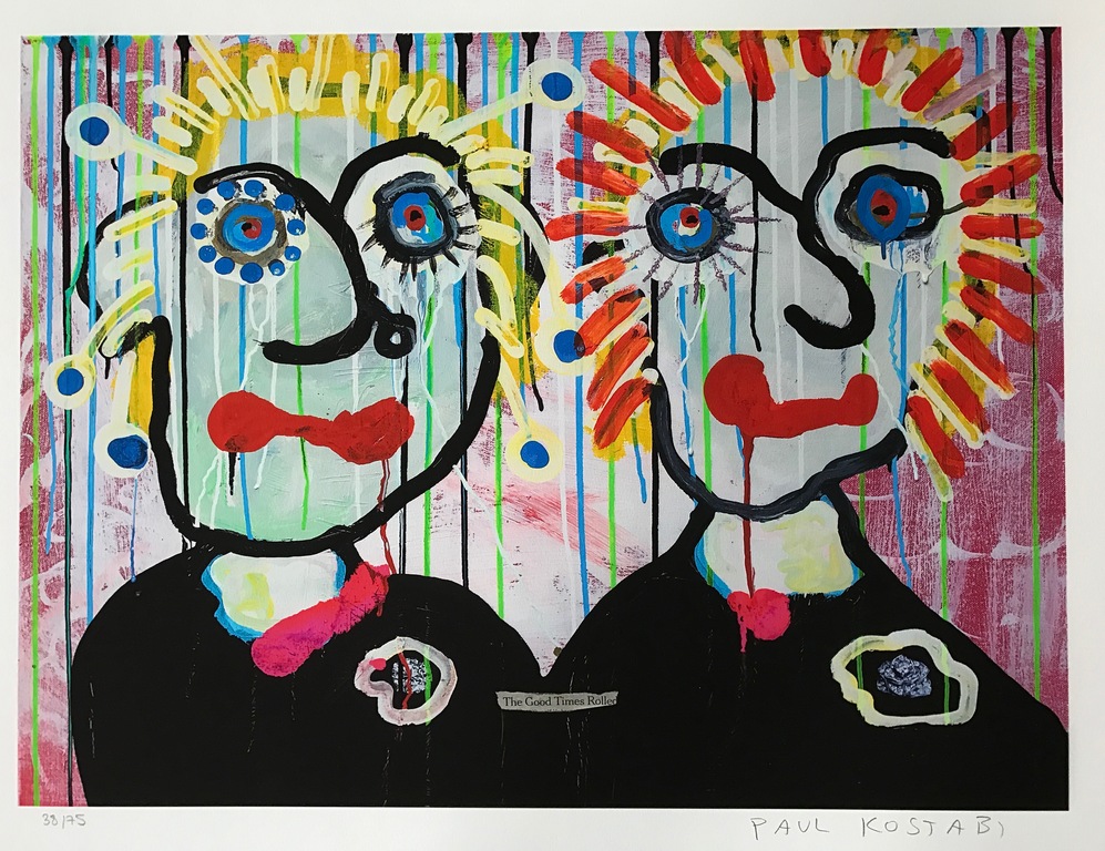 Paul Kostabi - Good Times - Giclee - Gesigneerd - 38/75 verkocht voor € 65!
