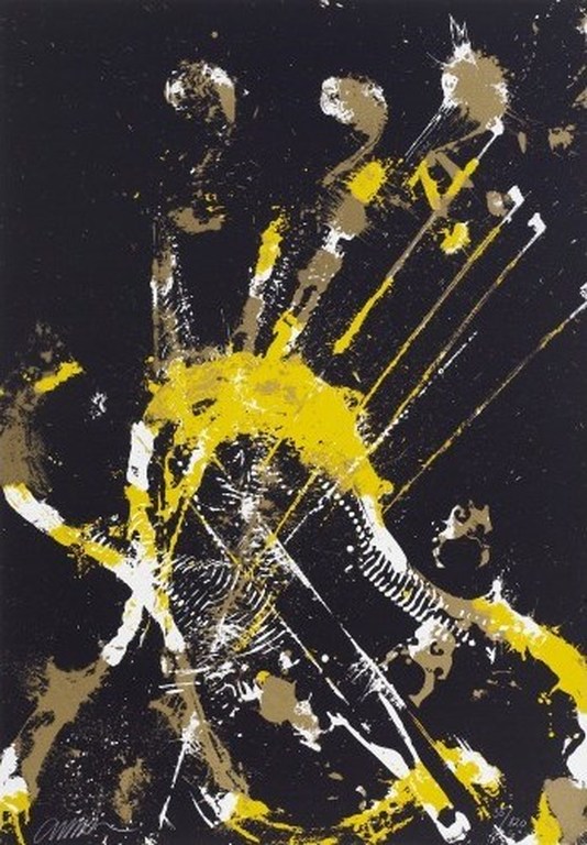 Arman: Zeefdruk, Melody for strings II (groot!) verkocht voor € 160!