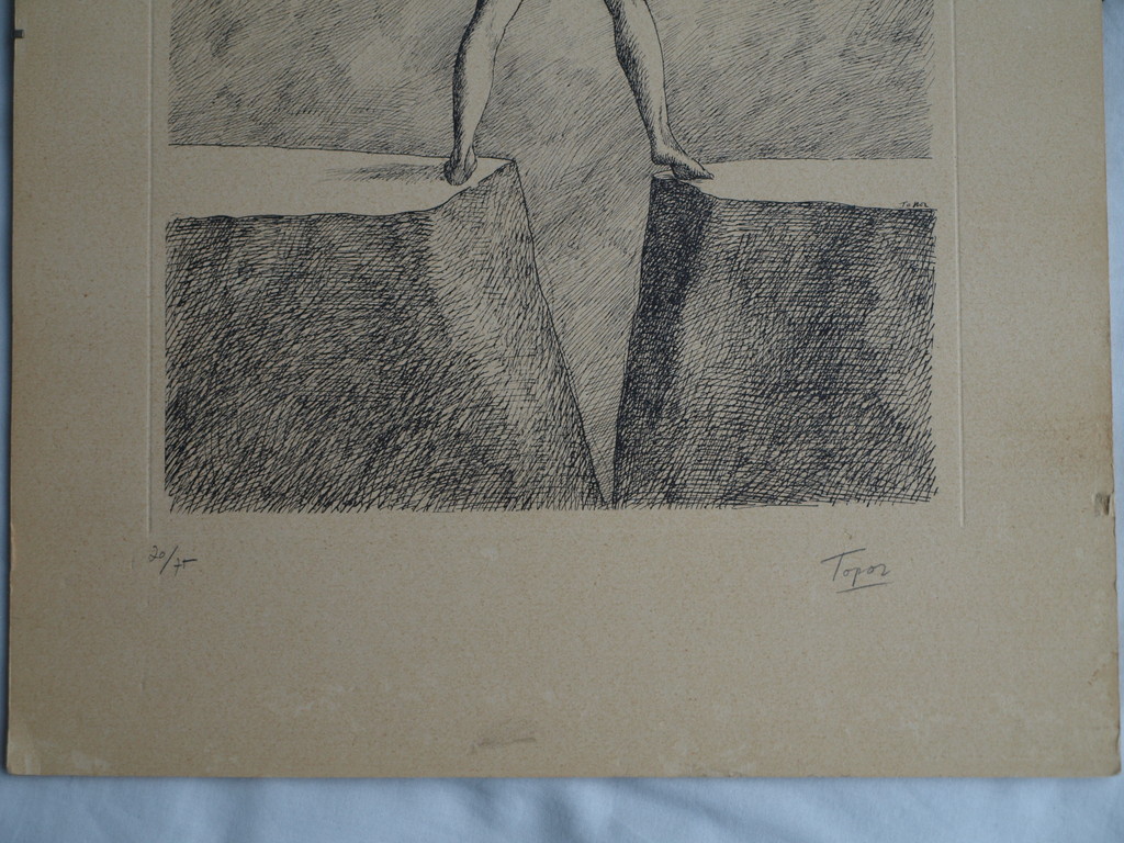 Topor: Ets , De gespleten vrouw – gesigneerd – ca 1970 kopen? Bied vanaf 50!