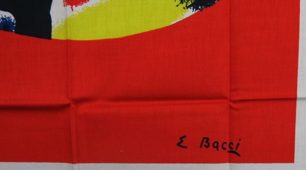 Edmondo Bacci: Zeefdruk op katoenzijde, With the Season's Greetings kopen? Bied vanaf 1!