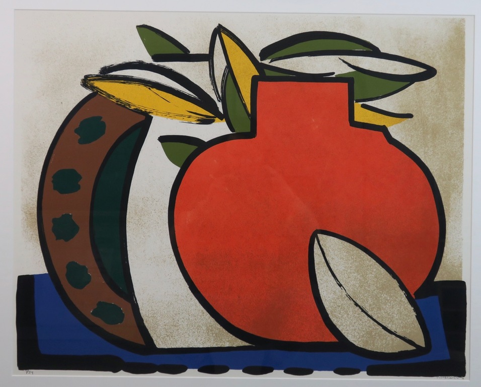 Wil Klaassen: Zeefdruk, Op tafel - Ingelijst kopen? Bied vanaf 50!