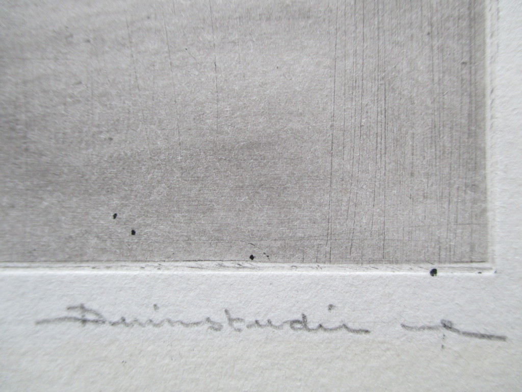 R. vd Berg, ets '42, duinstudie kopen? Bied vanaf 15!