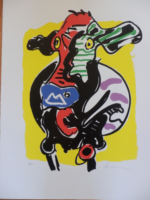 PETER DIEM  ZEER GROTE ZEEFDRUK   COW  YELLOW kopen? Bied vanaf 50!