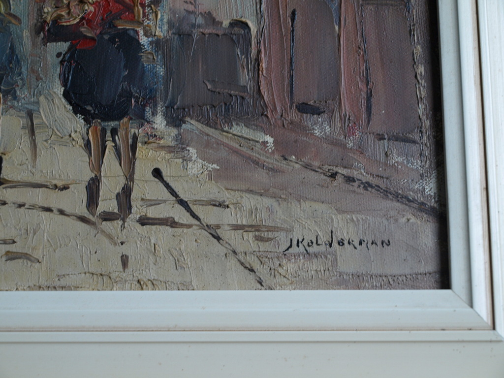 Jan Kelderman : Olieverf op doek, Parijs – gesigneerd & ingelijst - ca 1960 kopen? Bied vanaf 50!